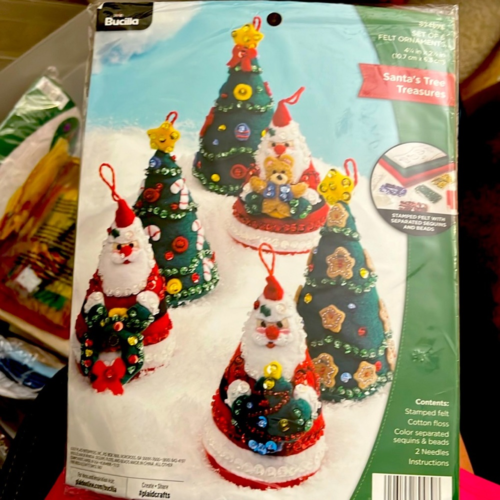 Bucilla Santa’s Tree Treasures Ornament kit
